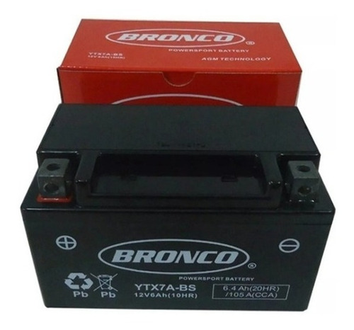 Imagen 2 de 2 de Batería Sellada Moto Ytx7a-bs Suzuki An 125 Gel