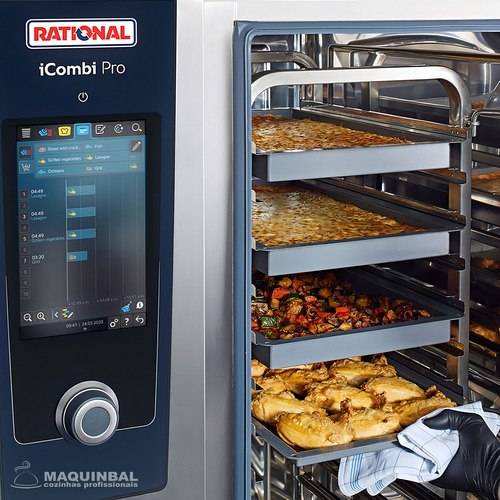 Forno Combinado 20gns Gás Glp Icombi Pro 102 Rational Cor Prateado
