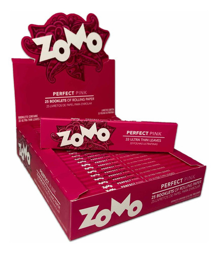  Zomo kit 10 caixa de seda rosa perfect pink king size com 250
