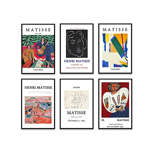 Conjunto De 6 Pósteres De Arte Lienzo De Henri Matisse...