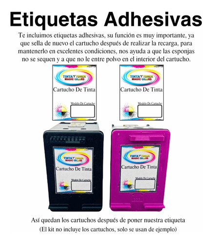 Imagen 7 de 10 de Kit De Recarga Para Cartucho Hp 667 664, 662, 122, 125ml