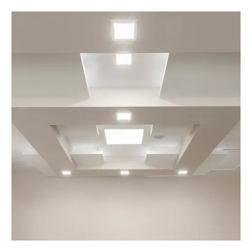 Panel Cuadrado Led 24w Embutir Diseño Delgado King Estructura Blanco Frio