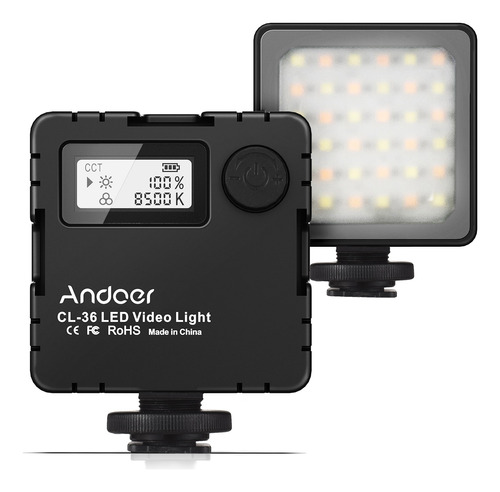 Lámpara De Fotografía Led Video Andoer Bicolor Lcd