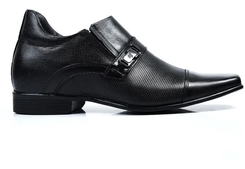 Sapato Social Masculino Com Salto Rafarillo 7cm Alto Couro R 216 58