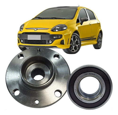Cubo Roda Dianteiro Com Rolamento Punto 1.4 Com Abs