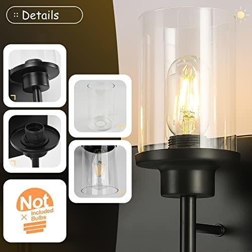 Luminarias De Baño Sobre Espejo, Lámpara De Tocador Negra Ma