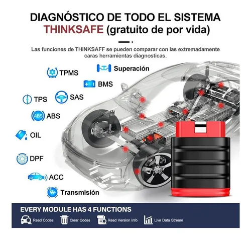 - Escáner Thinksafe Para Automóviles Thinkcar Con Todos Los