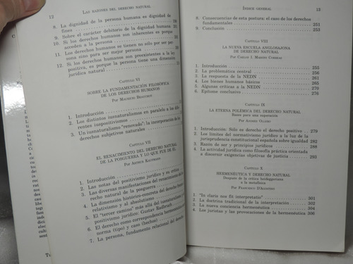 Las Razones Del Derecho Natural R. Rabbi- Baldi Cabanilla (Usado)