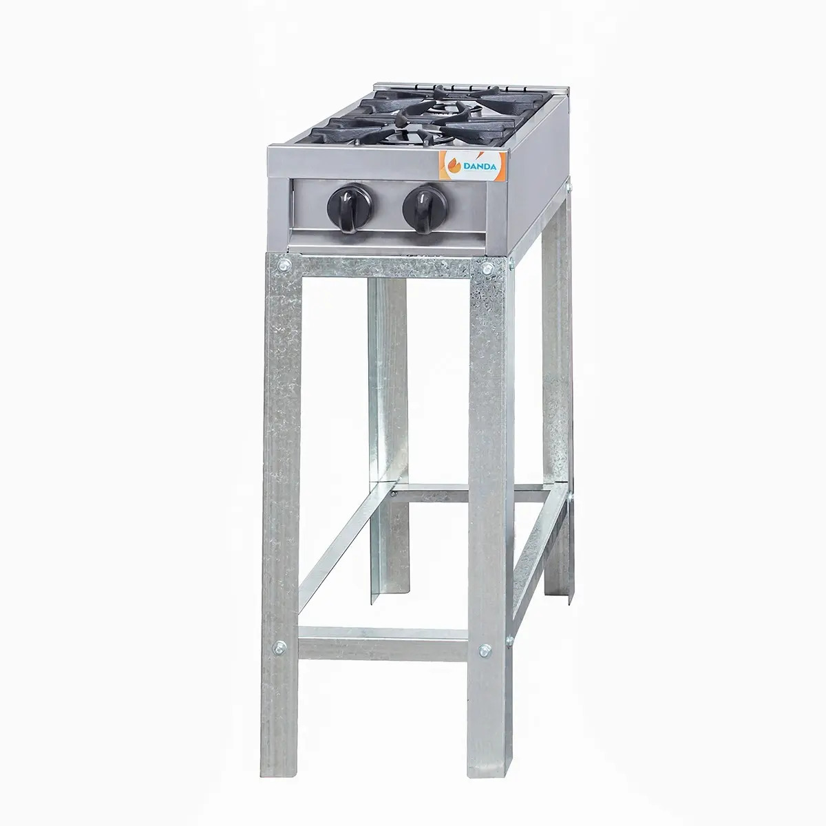 Anafe Danda 2 Hornallas Multigas Acero Inoxidable Gris Industrial 506A