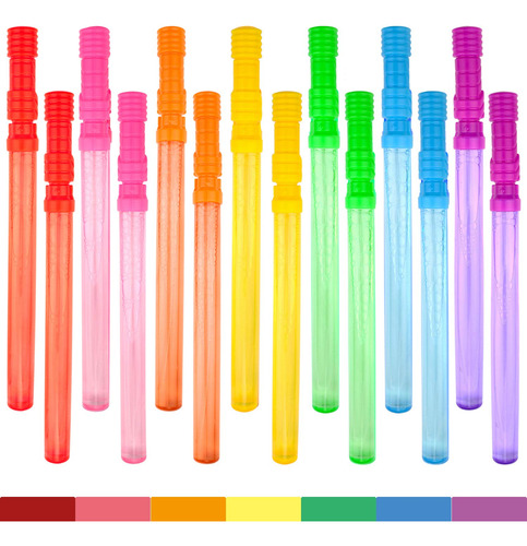 Varitas Burbujas 14 Grande Pack 14, 7 Colores, Niños, Fiesta Color