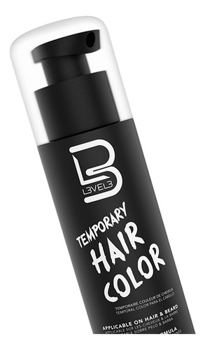 Level 3 Temporary Hair Color Temporal Negro Pelo Barba