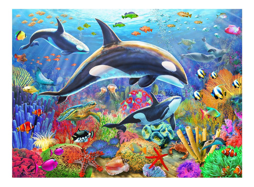 Rompecabezas Wuundentoy Premium Edition 500 pzs, Orcas En El Mar