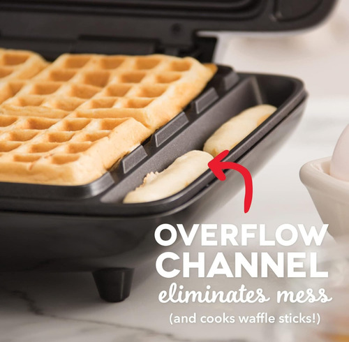 Maquina Wafles Deluxe Sin Gotear 4 Pzas De 10cm Antiadherent