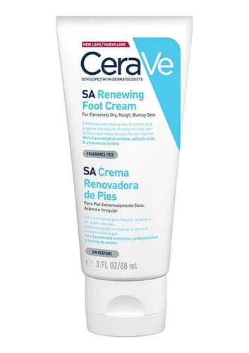 Crema Renovadora De Pies Cerave Con Ácido Salicílico X 88 Ml