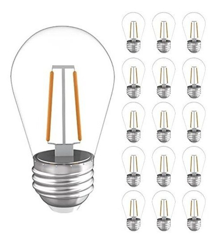 Focos Led - 15 Pack S14 Led Bulbs For Outdoor String Lights,