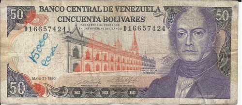 Venezuela 50 Bolivares 1990