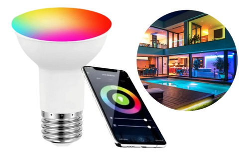 Lâmpada Led Par20 7w E27 Smart Wi-fi Rgb Mult Cores Bivolt