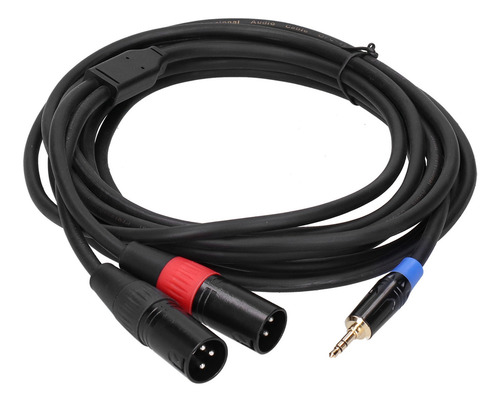 Ds Conversor De Conector Dual Estéreo De 3,5 Mm A 2 Cables
