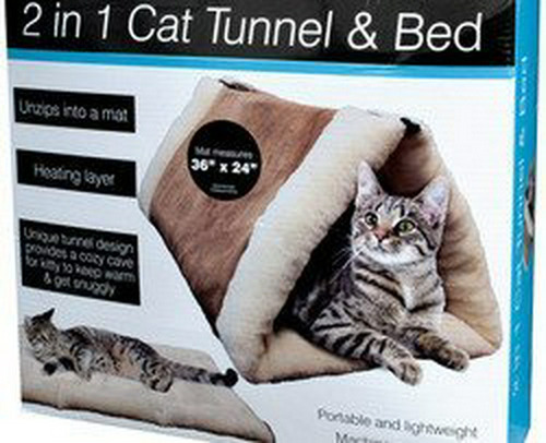 Túnel Y Cama Para Gato Con Calefacción