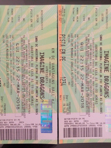Ingressos Show Imagine Dragons Rio De Janeiro 22/03