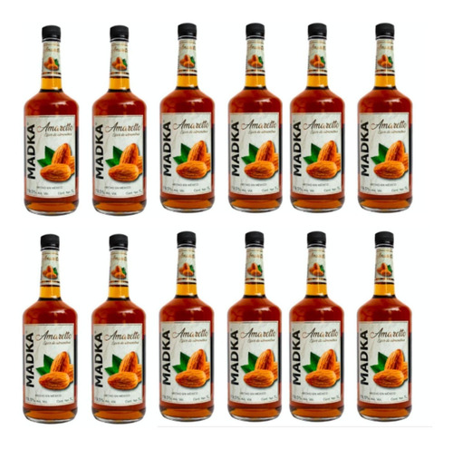 Pack De 12 Crema-licor Madka Amaretto 1 L