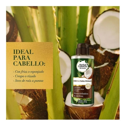 Crema Para Peinar Herbal Esssences Leche De Coco Y Aloe