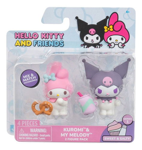 Pack 2 Figuras Kuromi Y My Melody Hello Kitty And Friends