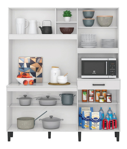 Mueble De Cocina Kit Completo 7 Puertas 1 Cajon Amoblamiento