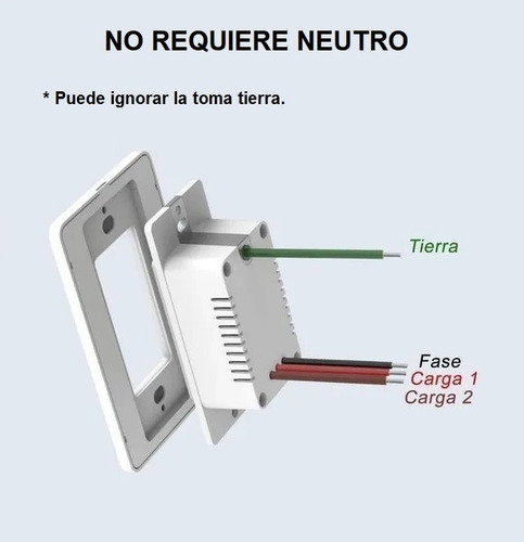 Imagen 5 de 5 de Aqara Interruptor Doble Sin Neutro Homekit, Alexa & Google