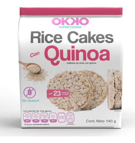 Galleta Okko Super Foods De Arroz Con Quinoa 140g