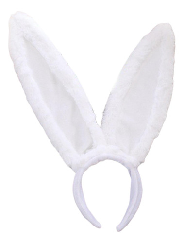 Diadema Con Orejas De Conejo De Peluche, Accesorios Blanco