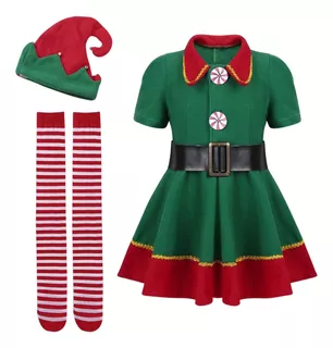 Elf Christmas Costume Clothes Photo Props Mujeres 150cm