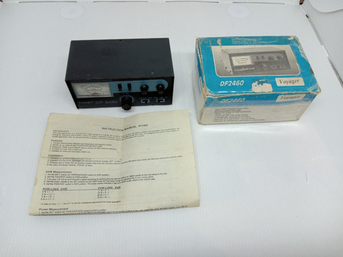 Imagem 2 de 8 de Medidor Roe Swr Wattimetro 100w Voyager Df 2460 Caixa Manual