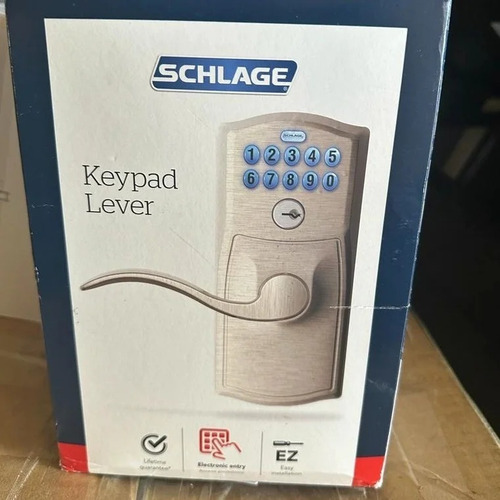 Imagen 2 de 2 de Cerradura Inteligente Con Teclado Schalge Fe595vcam619acc