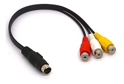 Cables Rca - Glhong 4 Pin S-video To 3 Rca Female Tv Adapter