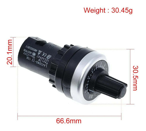 Potenciômetro Rotativo 5k La42dwq-22 P/inversor E Maquinario