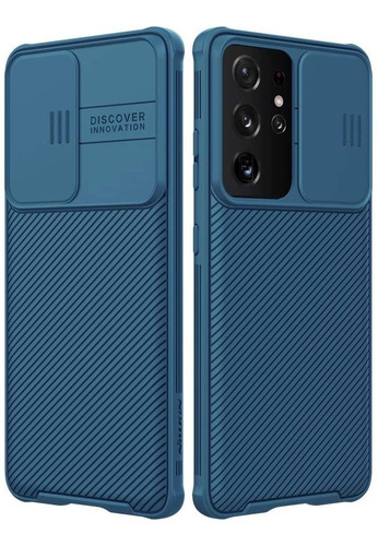 Case Funda Nillkin Camshield Para Galaxy S21 Ultra Azul