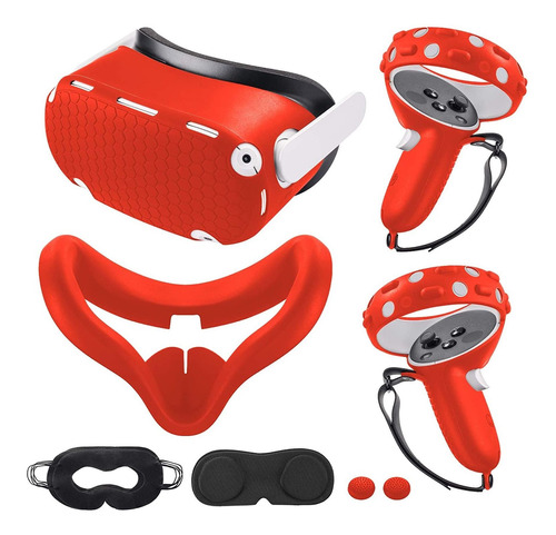 Cubierta Kang Yu Compatible Con Oculus Quest 2 - Rojo