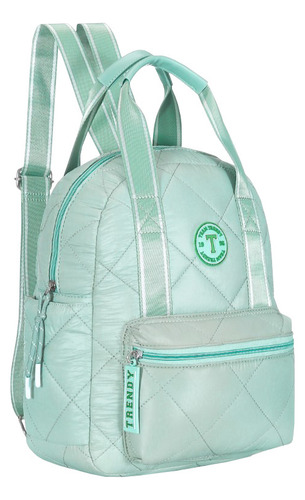 Mochila Cartera Urbana Liviana Tela Reforzada Microfibra Color Agua Diseño De La Tela Liso