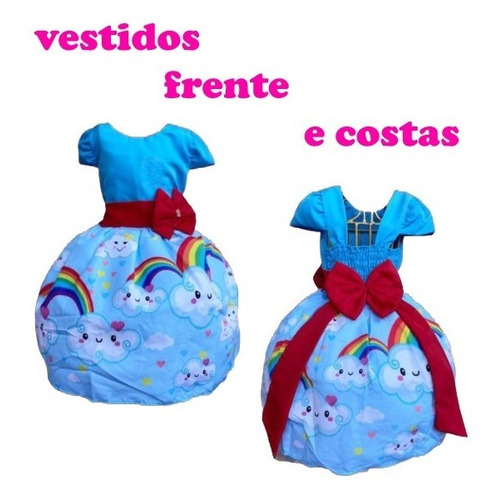 Imagem 2 de 2 de Vestido Tematico Infantil Menina Personagens Luxo Fantasia