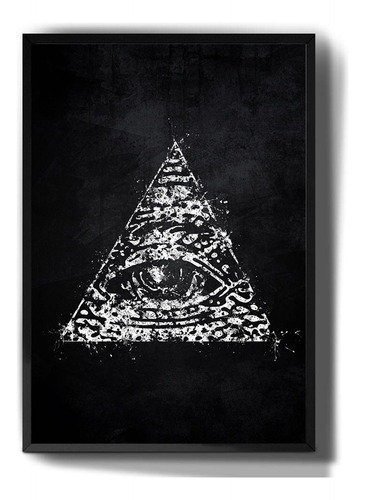 Quadro Decorativo Simbolo Iluminate Piramide Com Olho