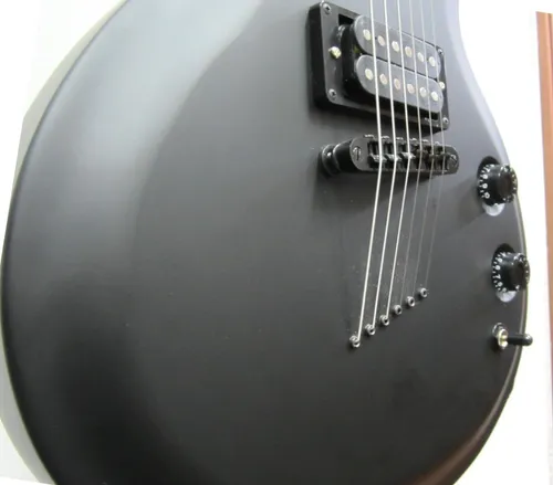 Guitarra Electrica Fina Les Paul Gsw Negro Mate Gothic
