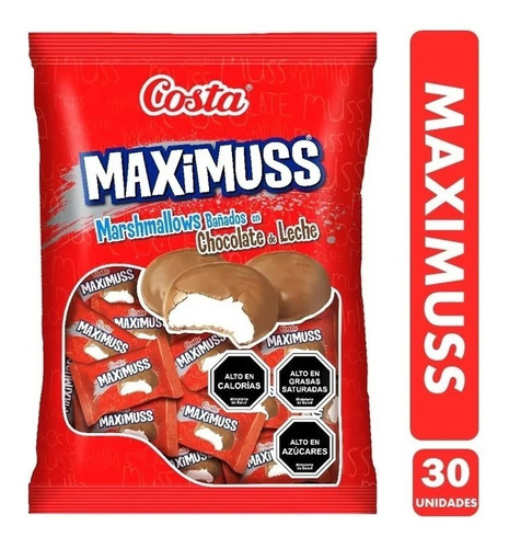 Dulces Maximuss Marshmallows Chocolate X 30 Unidades