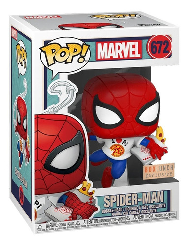 Funko Pop! Spiderman With Pizza Marvel Boxlunch Exclusive