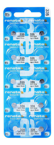 10 Pilhas Baterias 335, Relógio 1.55v Renata Sr731s Original