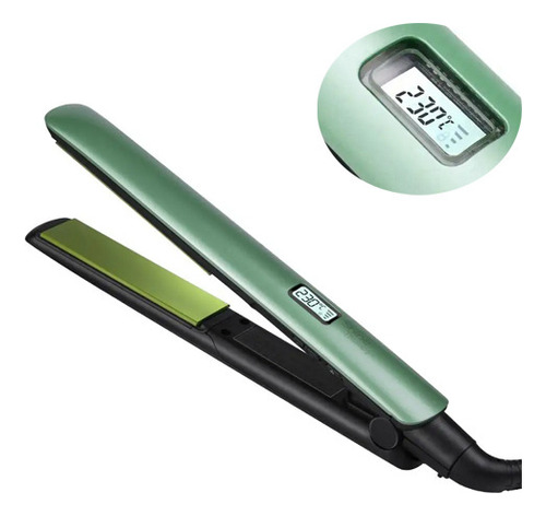 Plancha De Pelo Cerámica Profesional Con Pantalla Lcd Verde