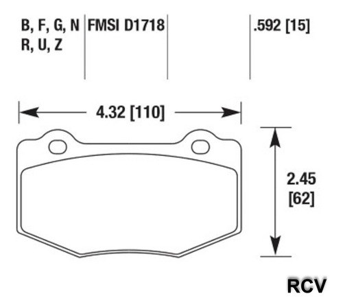 Balatas Disco  Trasera Para Chevrolet Corvette   2019