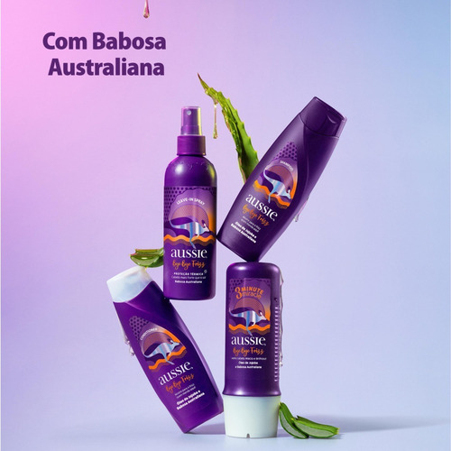 Kit Aussie Bye Bye Frizz Maciez Shampoo 180ml+3 Min 236ml