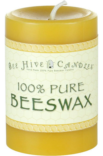 Bee Hive Candles Vela De Pilar De Cera De Abeja 100% Pura (3