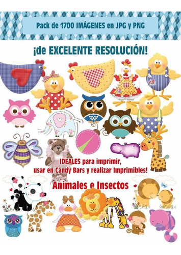 Mega Pack De Imágenes Cliparts Animalitos E Insectos